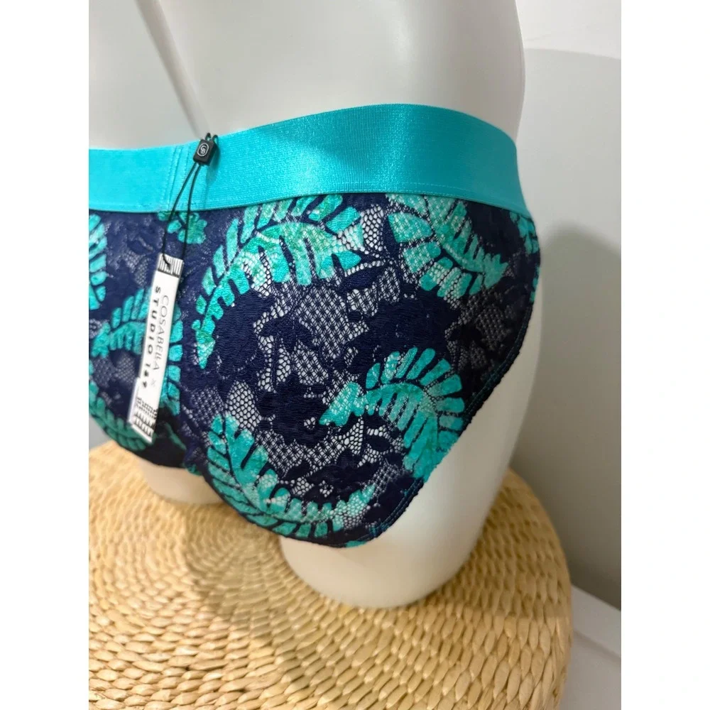 Cosabella Never Say Never Printed Sports Brief LEAF Men's Lace Underwear XL
